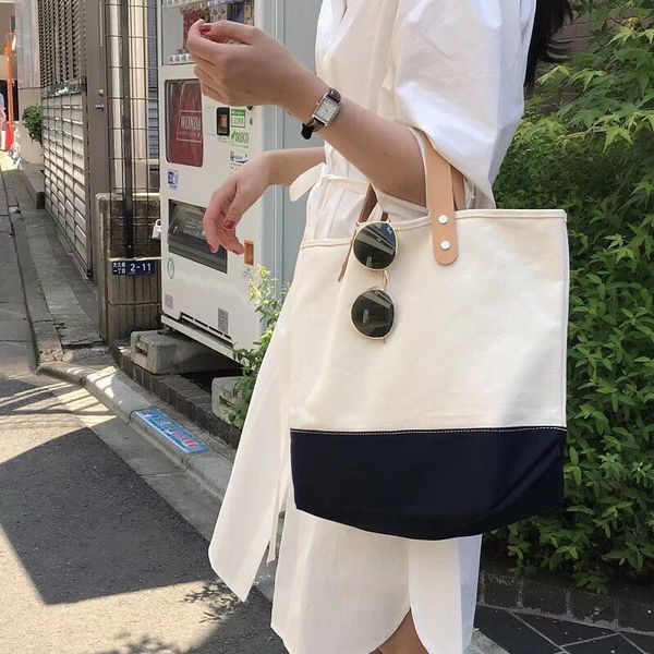 casual canvas large capacity totes designer women handbags patchwork lady shoulder messenger bags students book bag big purses c1016, Black;red